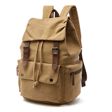 Load image into Gallery viewer, Vintage Canvas Laptop Mochila with Antitheft Pockets