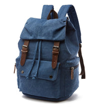 Load image into Gallery viewer, Vintage Canvas Laptop Mochila with Antitheft Pockets