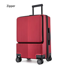 Load image into Gallery viewer, Aluminium frame Trolley luggage, Business Travel Suitcase with laptop bag and Micro USB