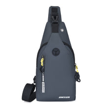 Load image into Gallery viewer, New Men's Chest Bags Waterproof Oxford Cloth Cross-body Bag with Headphone Hole USB Charging
