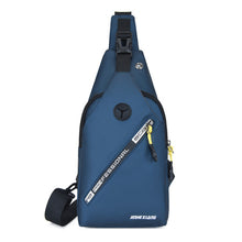 Load image into Gallery viewer, New Men's Chest Bags Waterproof Oxford Cloth Cross-body Bag with Headphone Hole USB Charging