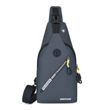 Load image into Gallery viewer, New Men's Chest Bags Waterproof Oxford Cloth Cross-body Bag with Headphone Hole USB Charging