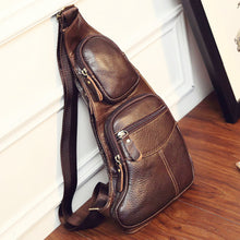 Load image into Gallery viewer, New Men Genuine Leather Cowhide Vintage Sling Single Chest Crossbody Bag