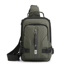 Load image into Gallery viewer, Men Nylon Small Rucksack Cross Body/Shoulder Bag with USB Charging Port