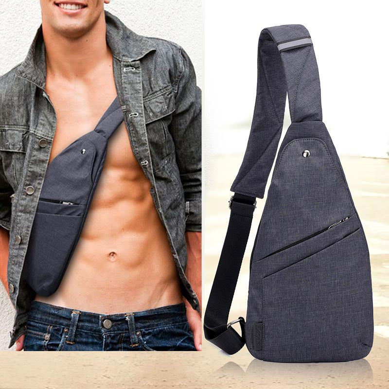 Men's Anti-theft Personal Pocket Pouch Chest/Crossbody Strap Bag BorderLife Men's Anti-theft Personal Pocket Pouch Chest/Crossbody Strap Bag BorderLife