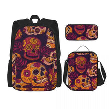 Load image into Gallery viewer, Mexican Sugar Skulls Mochila
