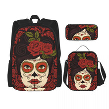 Load image into Gallery viewer, Mexican Skull Girl Mochila