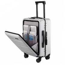 Load image into Gallery viewer, PC Trolley Luggage With Laptop Bag ABS Business Travel  Wheeled Suitcases
