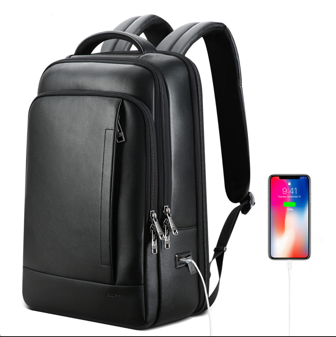 Waterproof Casual Genuine Leather Men's Laptop Backpack – BorderLife