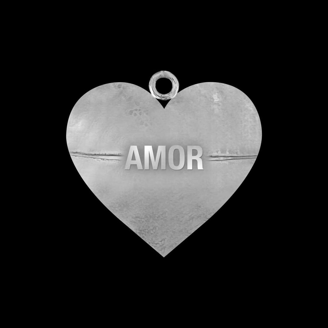 Heart - Keychain - Sterling Silver - AMOR