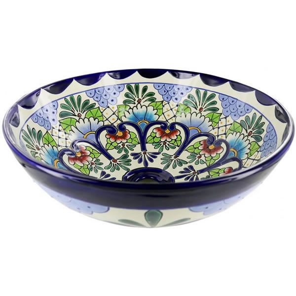 Mexican Talavera Sink, Ceramic Countertop Hand painted Colorful Washbasin from Mexico