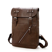 Load image into Gallery viewer, Vintage Travel Leather Backpack Waterproof Large Capacity Laptop Bag for Men
