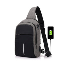 Load image into Gallery viewer, Small USB charge shoulder/messenger bags waterproof sling chest cross body bags
