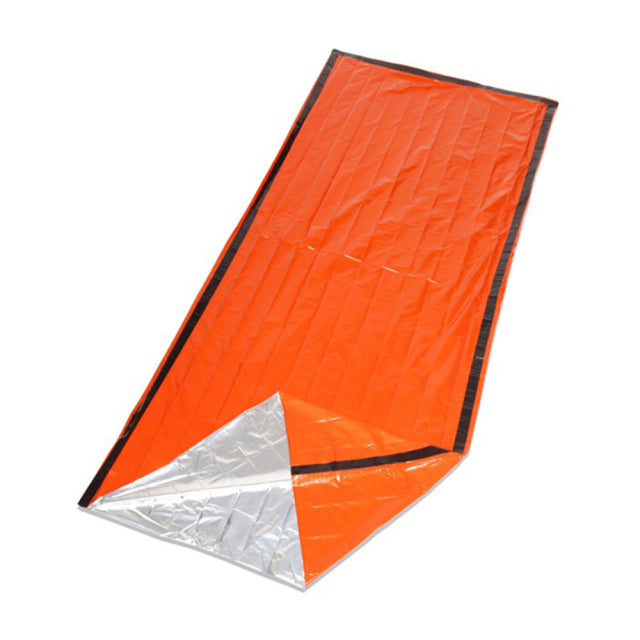 Durable Outdoor Bivy Emergency Sleeping Bag Camping Survival Thermal Blanket Mylar Waterproof Compact Windproof