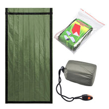 Load image into Gallery viewer, Durable Outdoor Bivy Emergency Sleeping Bag Camping Survival Thermal Blanket Mylar Waterproof Compact Windproof

