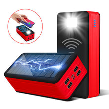 Load image into Gallery viewer, Wireless Solar 99000mah Fast Charger Powerbank Portable With SOS LED Light External Battery Charger For Xiaomi Samsung Iphone13

