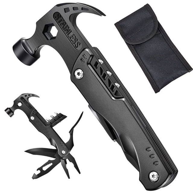 Portable Pocket Multitool Claw Hammer Stainless Steel Tool With Nylon Sheath for Outdoor Survival