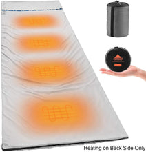 Load image into Gallery viewer, Flannel Heating Sleeping Bags Liner Ultralight Outdoor Camping Liner with Compression Bag
