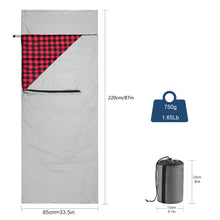 Load image into Gallery viewer, Flannel Heating Sleeping Bags Liner Ultralight Outdoor Camping Liner with Compression Bag
