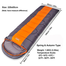 Load image into Gallery viewer, Camping Sleeping Bag Lightweight 4 Season Warm Cold Envelope Backpacking Sleeping Bag
