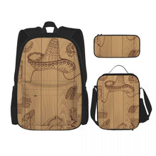 Load image into Gallery viewer, Mexican food School bag set Mochila for Kids/Teens
