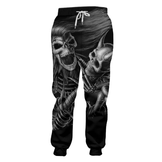 LCFA Brand Mens Jogger Pants Casuals 3d Retro Ethnic Totem Skull Printed Men Sports Pants Comfortable Streetwear Oversized 4XL