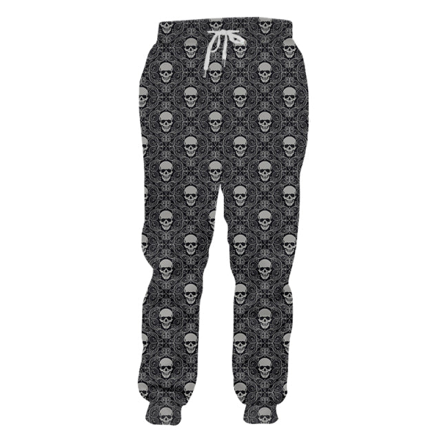LCFA Brand Mens Jogger Pants Casuals 3d Retro Ethnic Totem Skull Printed Men Sports Pants Comfortable Streetwear Oversized 4XL