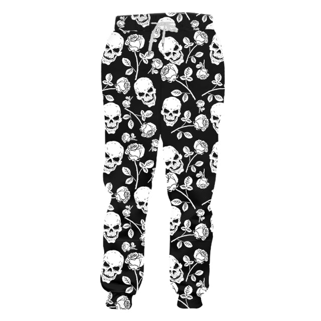LCFA Brand Mens Jogger Pants Casuals 3d Retro Ethnic Totem Skull Printed Men Sports Pants Comfortable Streetwear Oversized 4XL