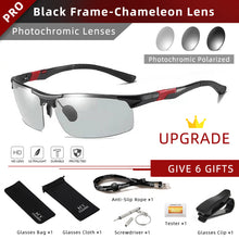 Load image into Gallery viewer, Anti-Glare Aluminum Photochromic Polarized Day Night Sunglasses for Men
